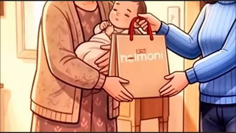 AI Video from prompt: Animate this finished illustration of a young mo