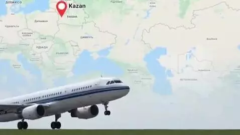 AI Video from prompt: Against the background of the map, a white passe