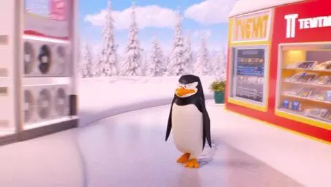 AI Video from prompt: A realistic penguin walking from far away along 