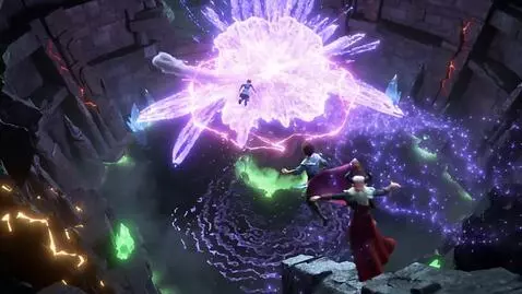 AI Video from prompt: Short 8-second cinematic animation in the style 