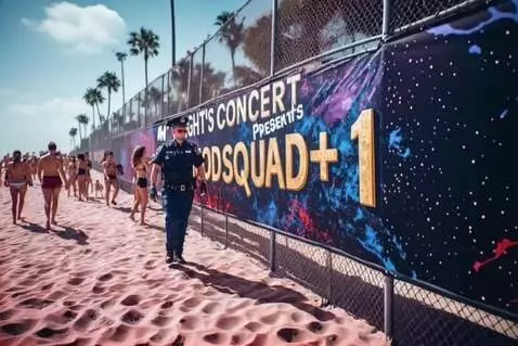 AI Video from prompt: Banner background lights up in multi colors with