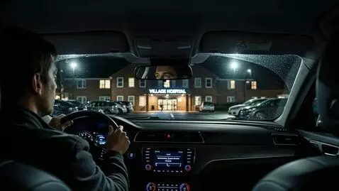 AI Video from prompt: The driver drives the car straight through the e