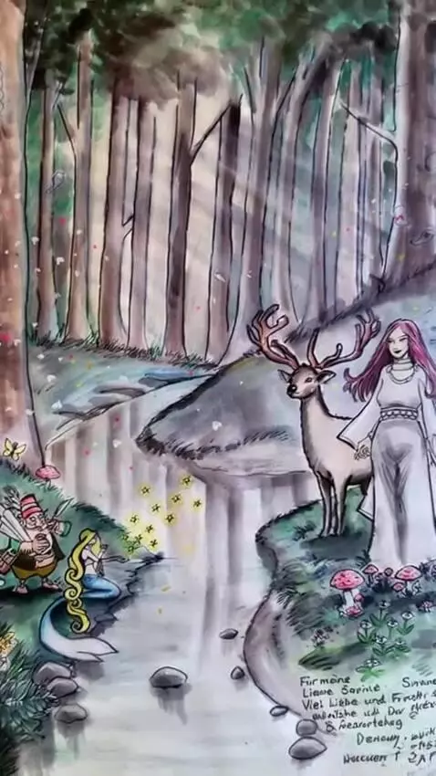 AI Video from prompt: The characters in the painting start to get a li