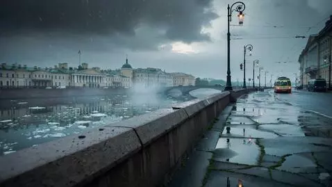 AI Video from prompt: St. Petersburg. The end of winter, a February th