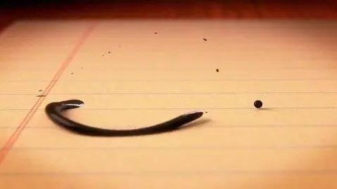 AI Video from prompt: Close-up magical realism animation of an ink dro