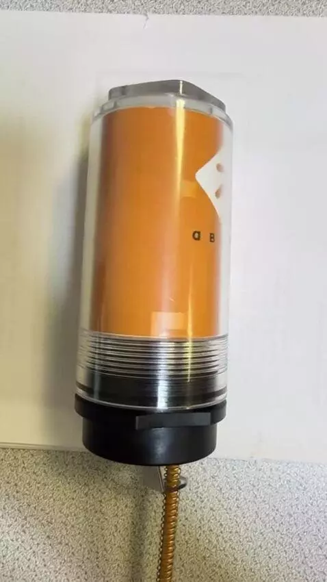 AI Video from prompt: make the sensor rotate 360 degrees around its ax
