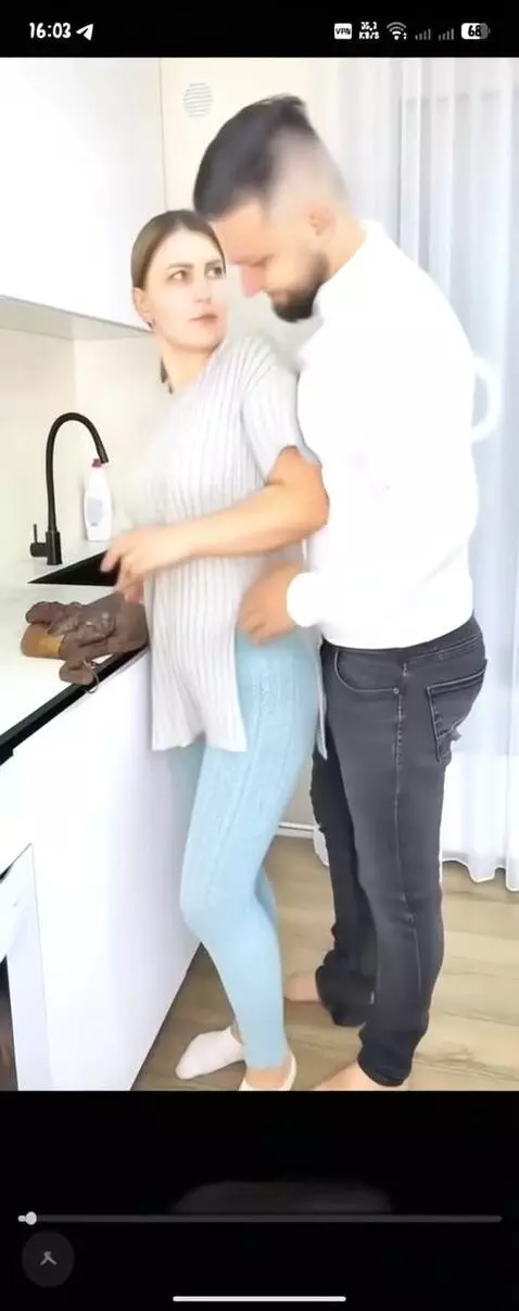 AI Video from prompt: a man came on a woman's face