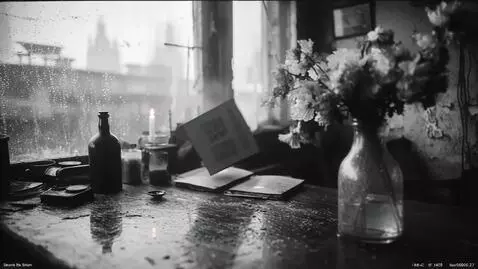 AI Video from prompt: Interior of a dimmed room — a St. Petersburg apa