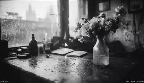 AI Video from prompt: Interior of a dimmed room — a St. Petersburg apa
