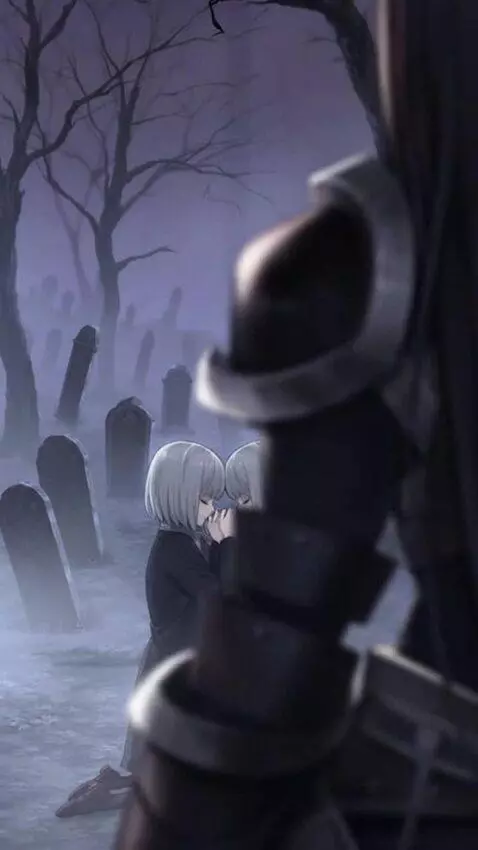 AI Video from prompt: The figures of the two girls—their exact copies—