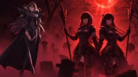 AI Video from prompt: The figures of the two girls—their exact copies—