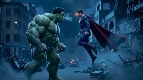 AI Video from prompt: A cinematic ultra-realistic video of Hulk and Su