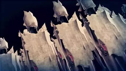 AI Video from prompt: Surreal Origami style :Nighttime , Army of  Enig