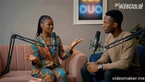 AI Video from prompt: the woman Using open-palm gestures to explain a 