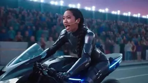 AI Video from prompt: 20-year-old Vietnam girl  in full-length leather