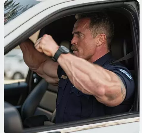 AI Video from prompt: a professional bodybuilder is flexing his massiv