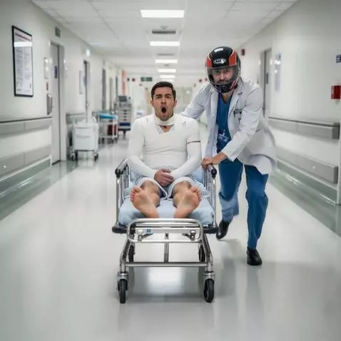 AI Video from prompt: The bobsleigh competition takes place in a hospi