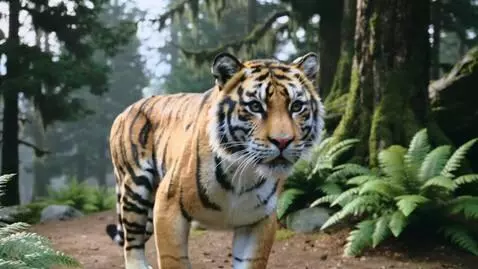 AI Video from prompt: tiger go home