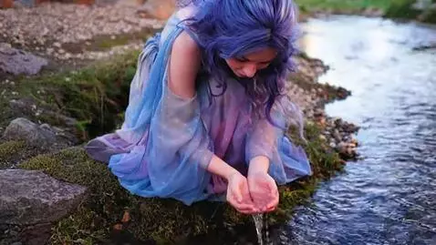 AI Video from prompt: A serene, cinematic wide shot from a low angle, 