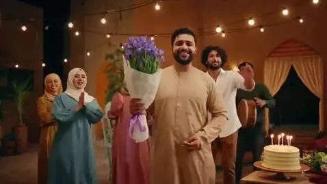 AI Video from prompt: video birthday greeting from Arabs who dance to 