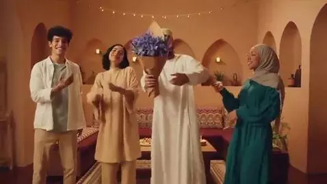 AI Video from prompt: video birthday greeting from Arabs who dance to 