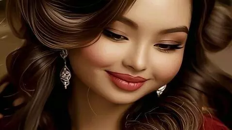 AI Video from prompt: A woman poses from various angles, quickly chang