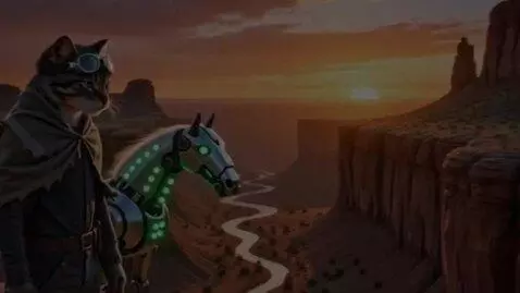 AI Video from prompt: The prisoners are cats nearby, the sheriff will 