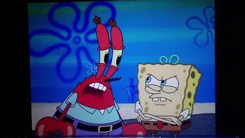 AI Video from prompt: an yellow sponge name Spongebob and red crabs na