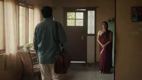 AI Video from prompt: A cinematic interior shot of a modest Indian hou