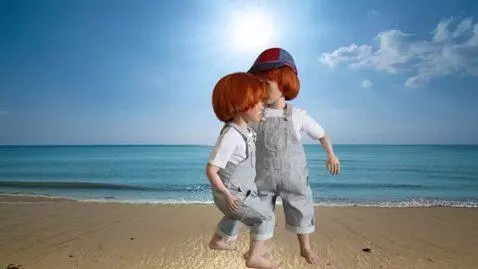 AI Video from prompt: boys angry fight,stomp  each others feets