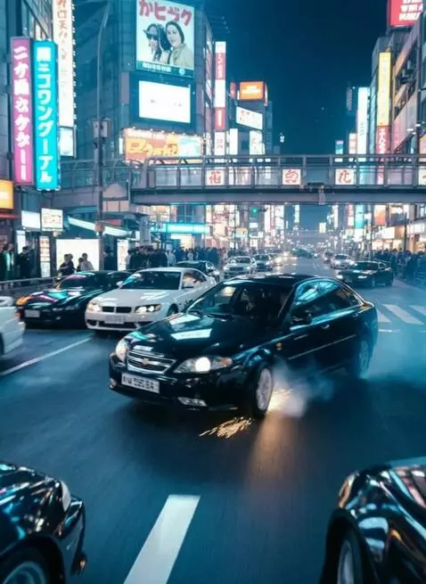 AI Video from prompt: Replace the Orange car car in tne video with the