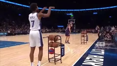 AI Video from prompt: Basketball 3pt shootout