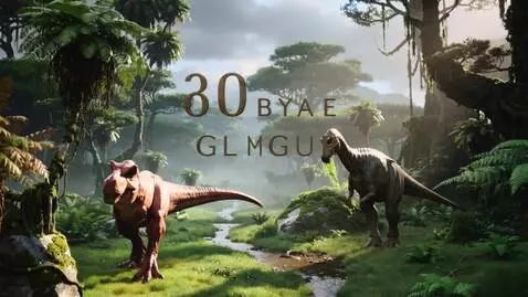 AI Video from prompt: 8 Minute High Quality Video, Of Dinosaurs Roamin