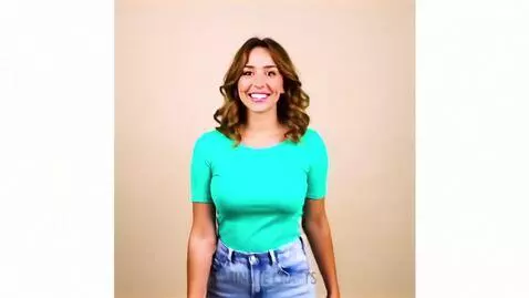 AI Video from prompt: an adorable women with a bubbly personality play