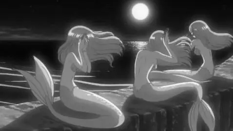 AI Video from prompt: Dark black-and-white anime style. Cinematic scen