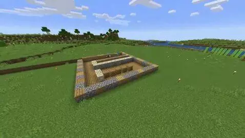 AI Video from prompt: minecraft build a house timelapse, 2 players mus