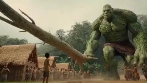 AI Video from prompt: Near the village, the ground suddenly started sh