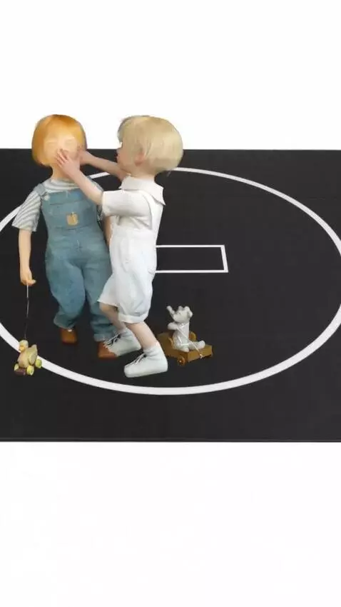 AI Video from prompt: Toddler boys fight,pinching each other's faces