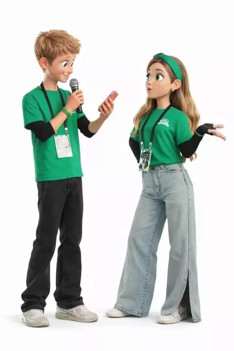 AI Video from prompt: Young people perform on stage. They tell the pre