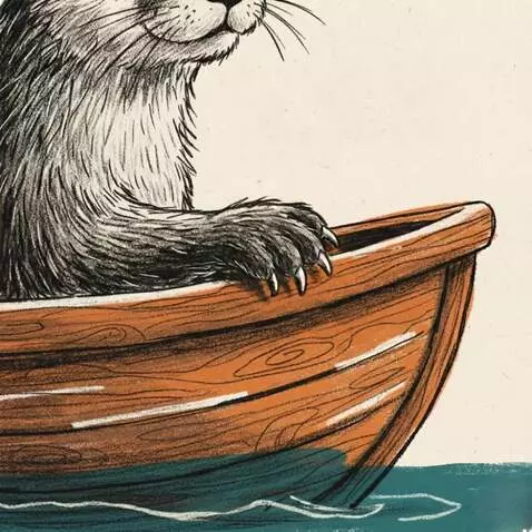 AI Video from prompt: A children's animated scene in a scruffy charcoa