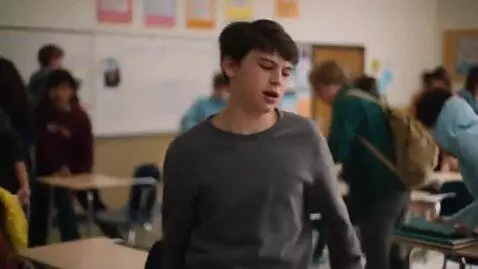 AI Video from prompt: Students stand up all at once. Noise and movemen