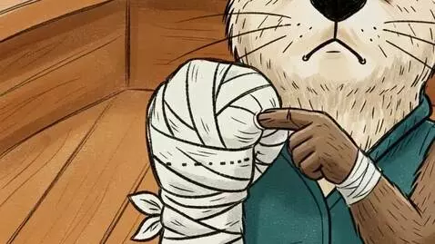 AI Video from prompt: A children's animated scene in a scruffy charcoa