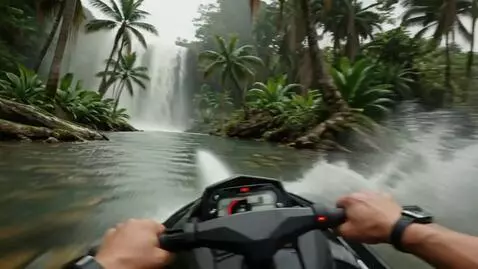 AI Video from prompt: A sunny day. Continuous first-person view. I'm p