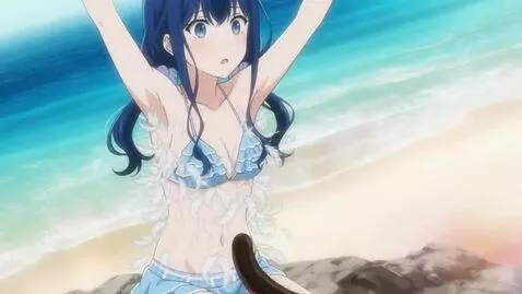 AI Video from prompt: Have a leech worm gone inside her belly button