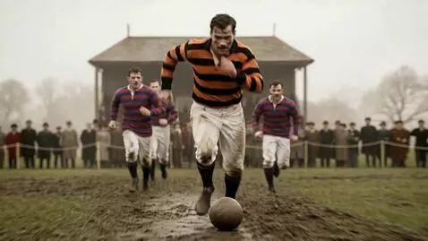 AI Video from prompt: Visual Action: A Wanderers player sprints direct