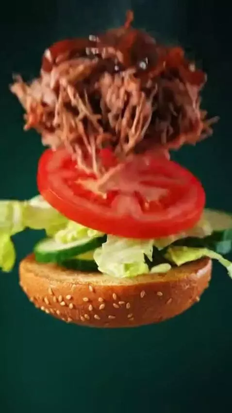 AI Video from prompt: Ultra-realistic high-end food commercial, 3–5 se