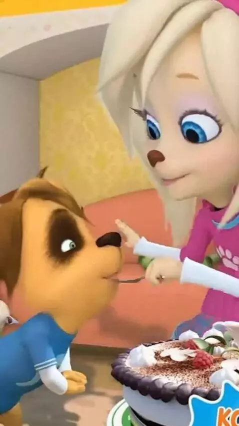 AI Video from prompt: They eat sweet meals, Getting fat, dancing to th