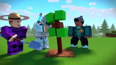 AI Video from prompt: lavaka saturn saturnite planting trees in roblox