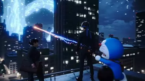 AI Video from prompt: The city lights flickered as a strange energy wa