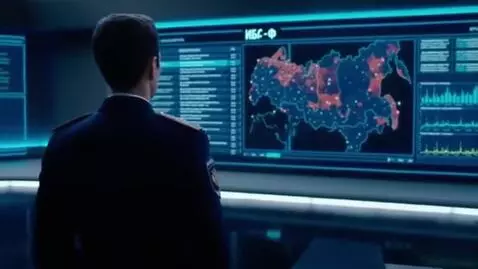 AI Video from prompt: A young Ministry of Internal Affairs officer in 